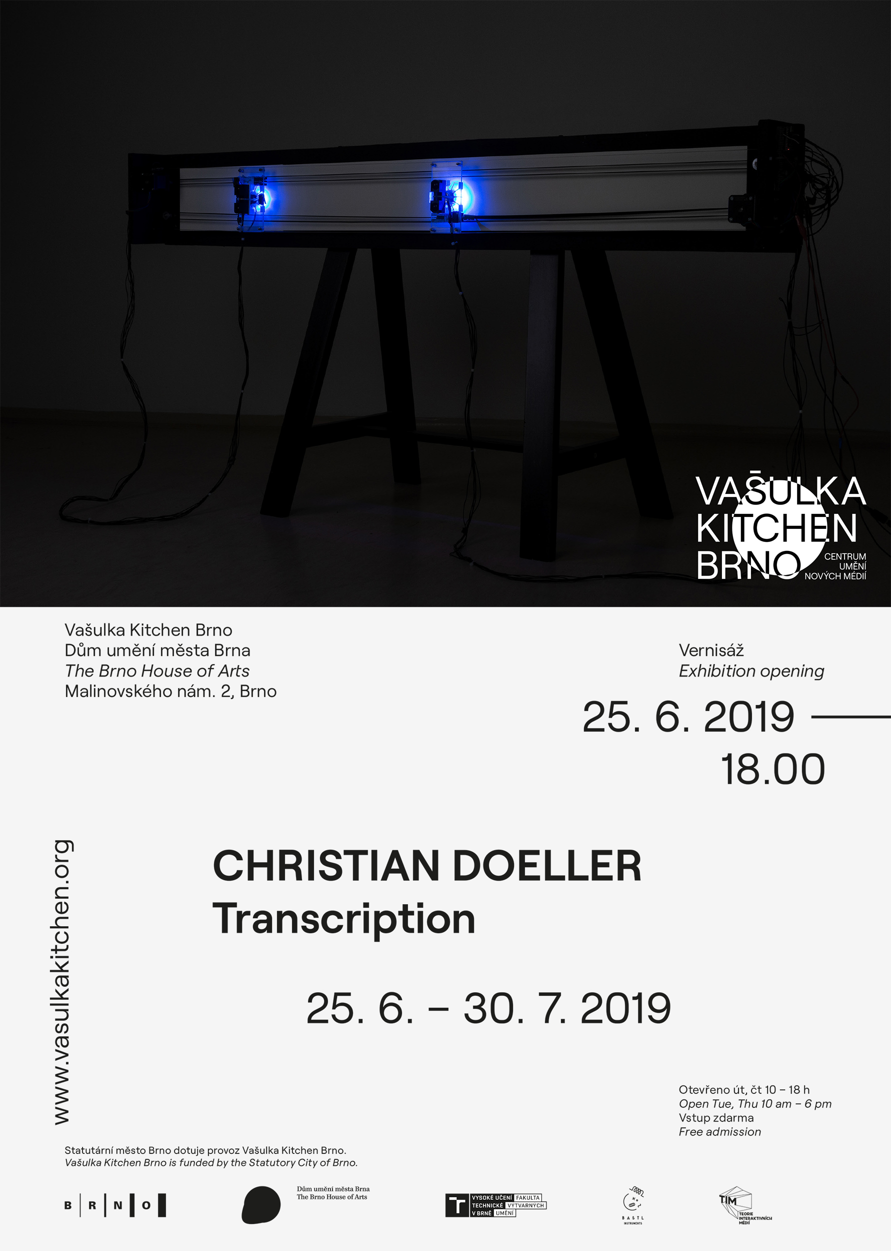 christian doeller exhibition poster transcription vasulka kitchen brno